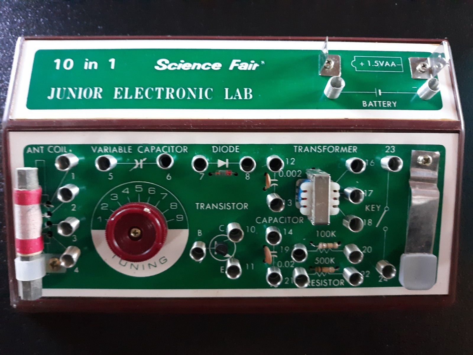 10 In 1 Science Fair Jr Electronic Lab Kit Science Fair, Boxed, With Manual 1972