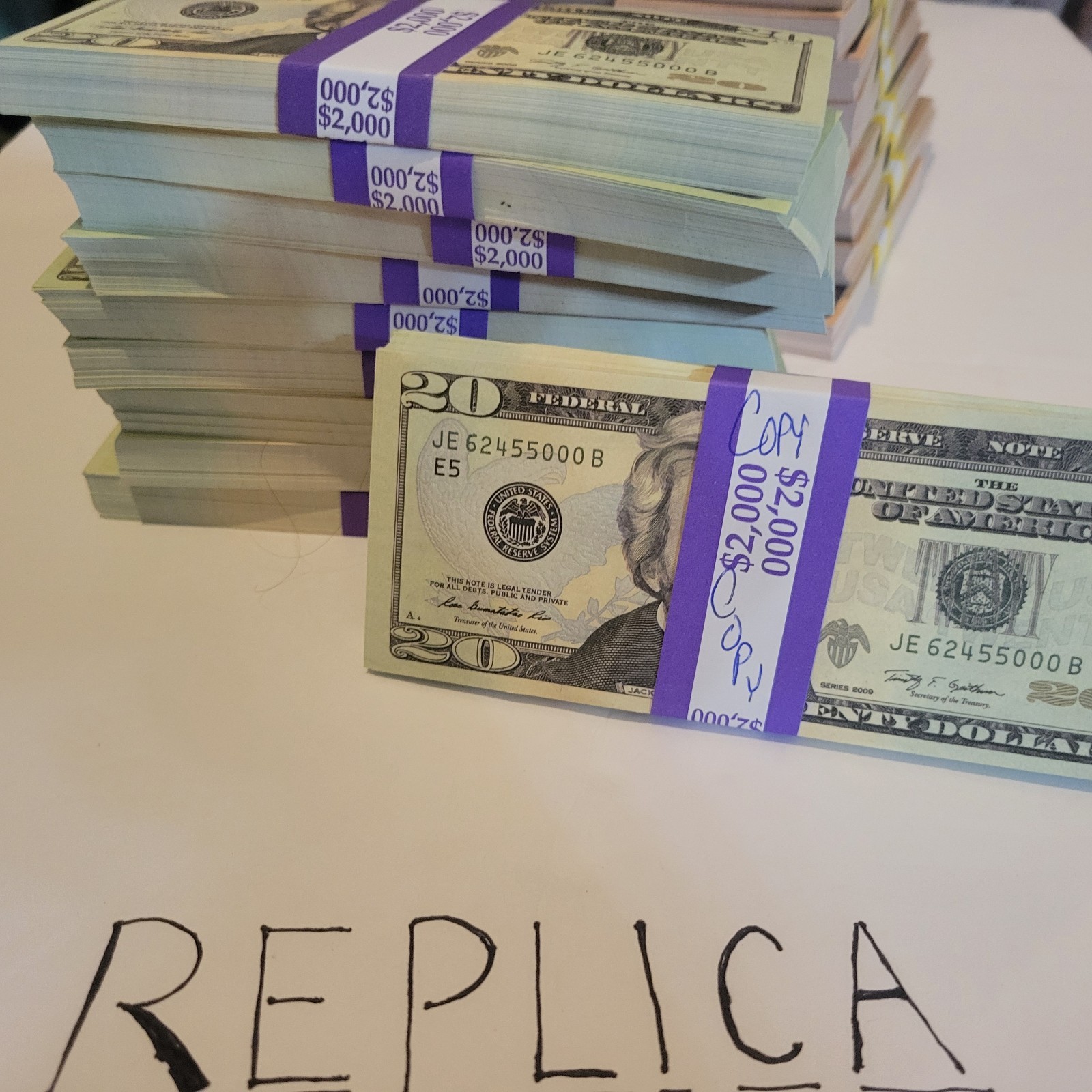 Best Replica NEW/CRISP $20 x 1000 ( 10 stacks) WHOLESALE Novelty Purposes Only