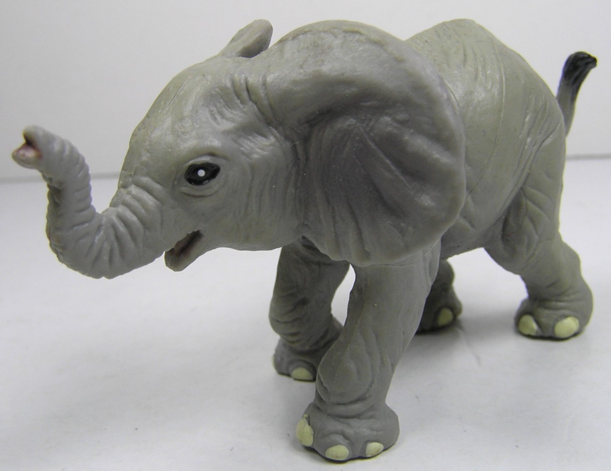 Safari Ltd. Gray Elephant 3.5″ Long Plastic Animal Toy Figure China