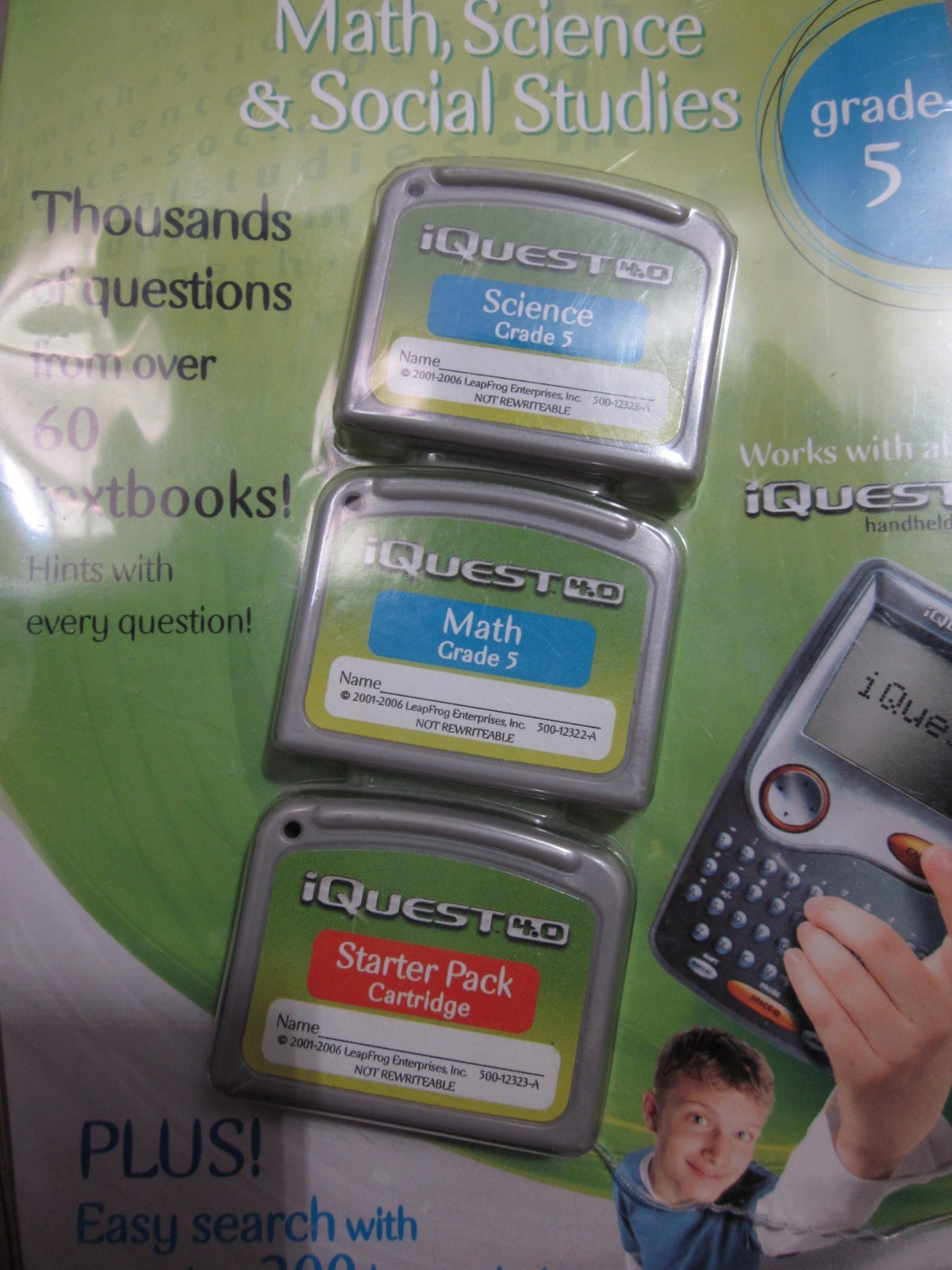 Leapfrog iQuest 4.0 Learning Cartridge Math Science Social Studies Grade 5