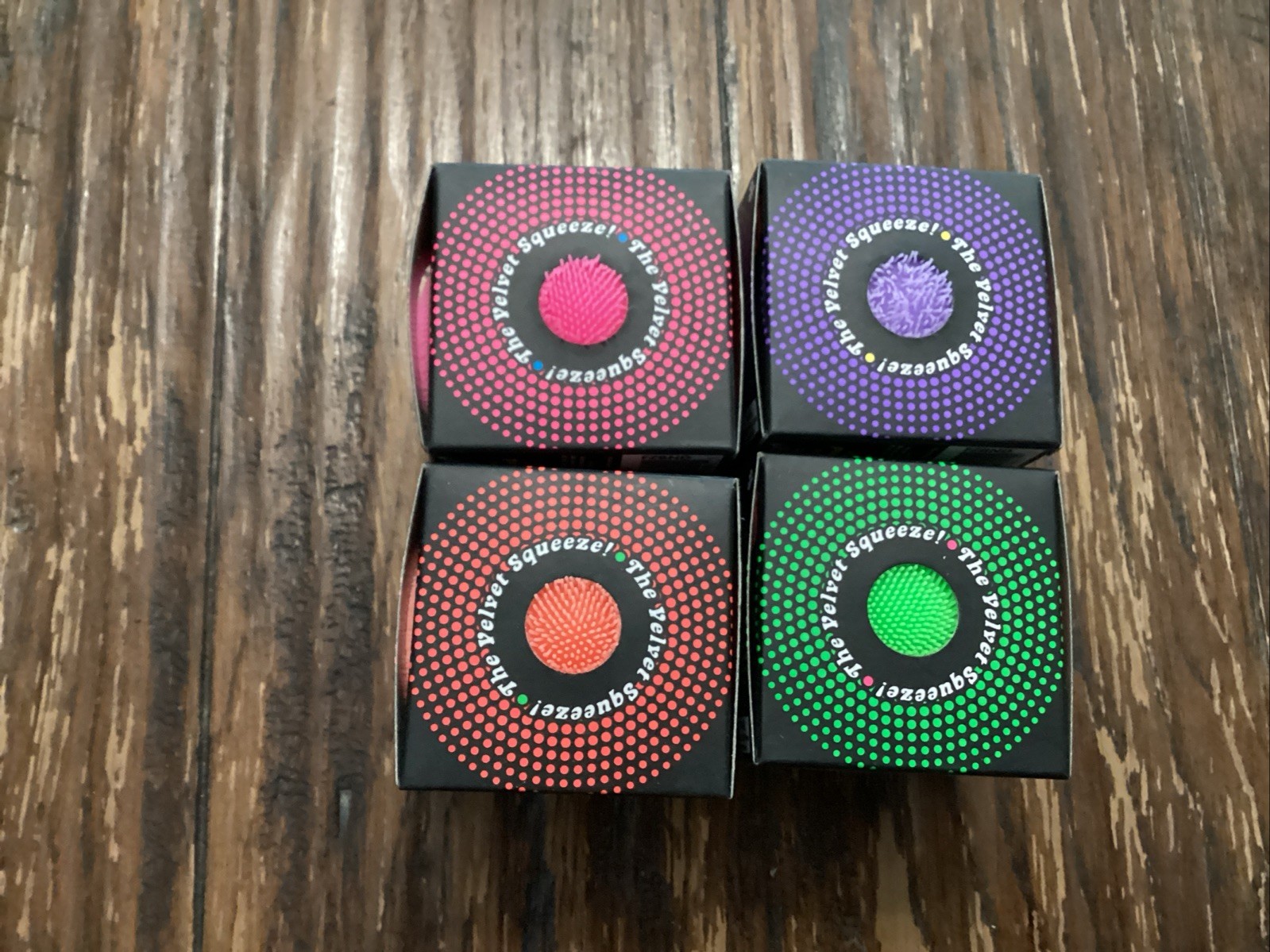 LOT OF 4: Nee Doh Needoh FUZZ BALL The Velvet Squeeze Fuzzball NEW Free Shipping