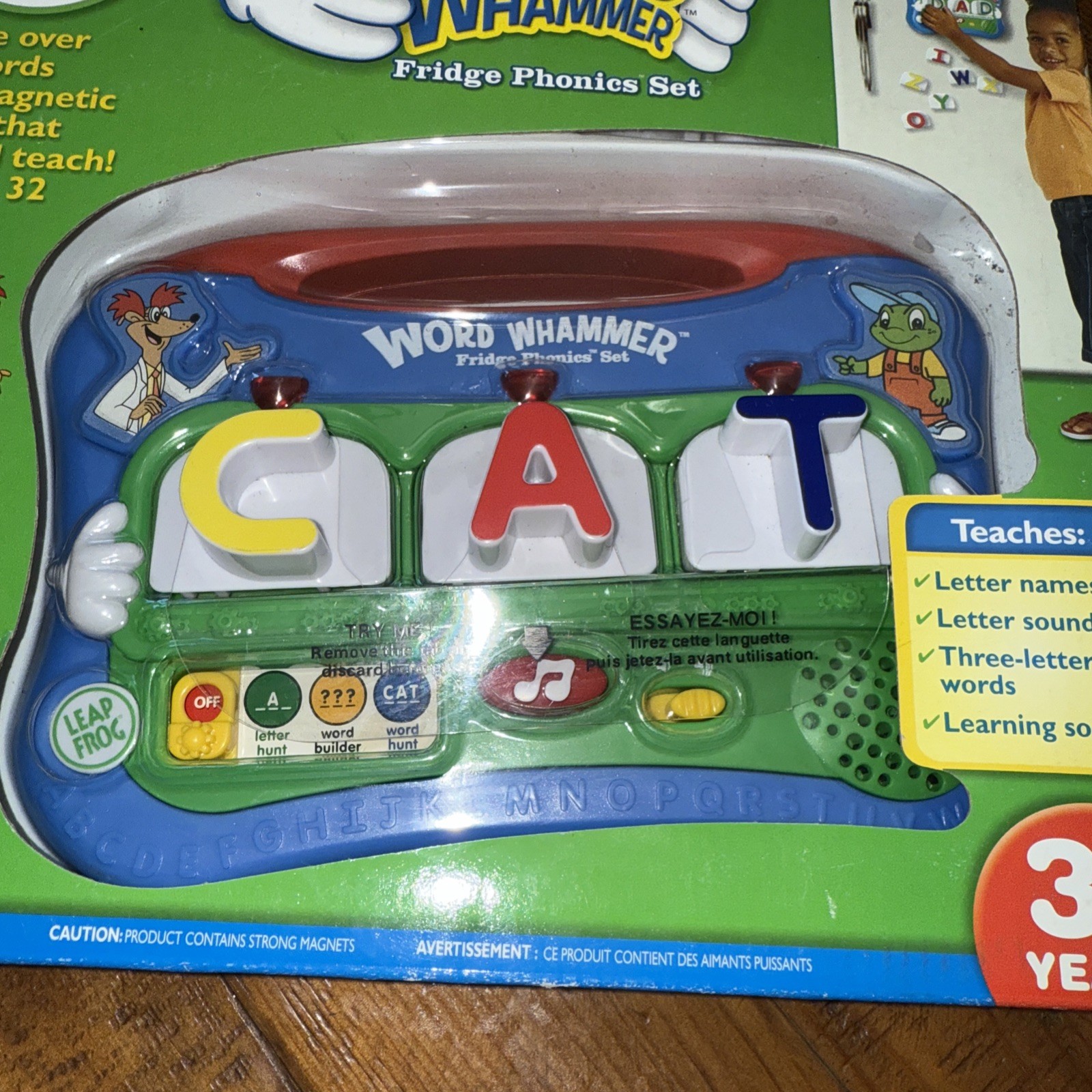 Leap Frog Word Whammer Fridge Phonics Set 32 Magnetic Letters 325 Words Toy