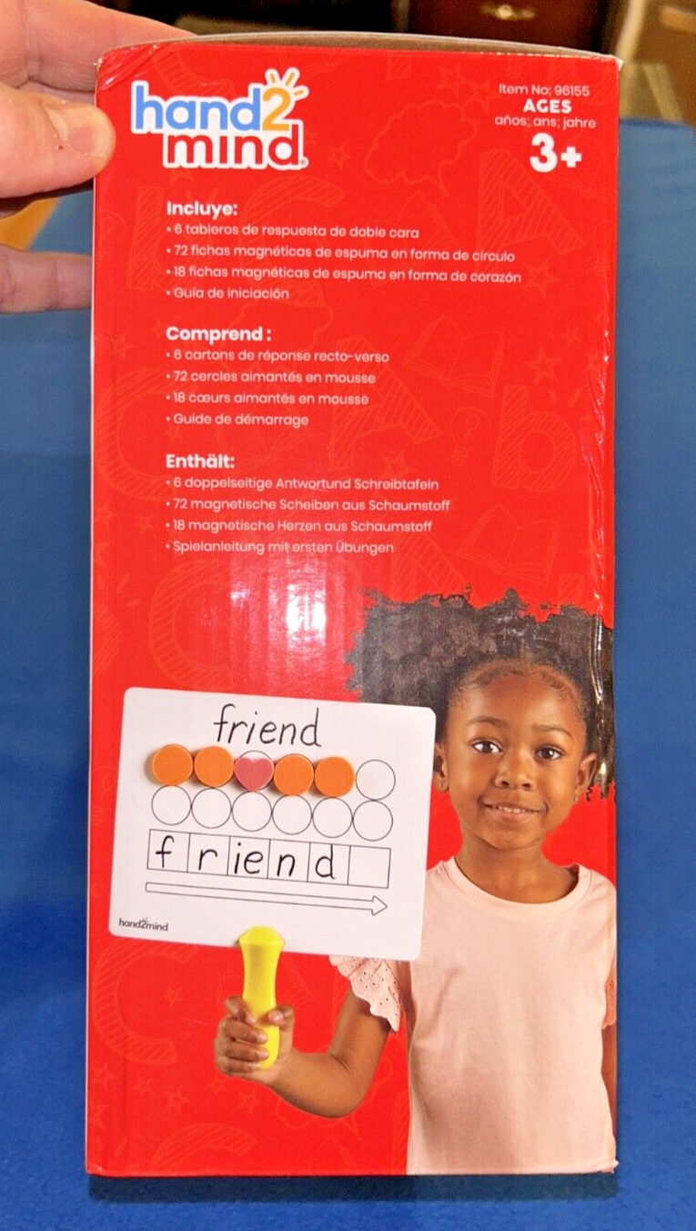 Hand2Mind Elkonin Box Magnetic Answer Board Set Set of 6, 96 pieces No. 96155
