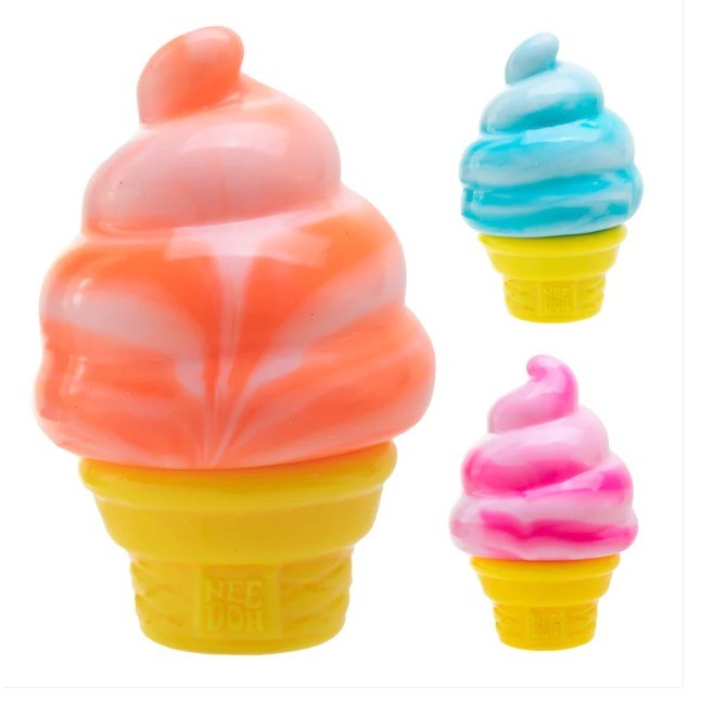 ORANGE-Viral Squishy Squish Needoh Nice Cream Cone – 100% REAL