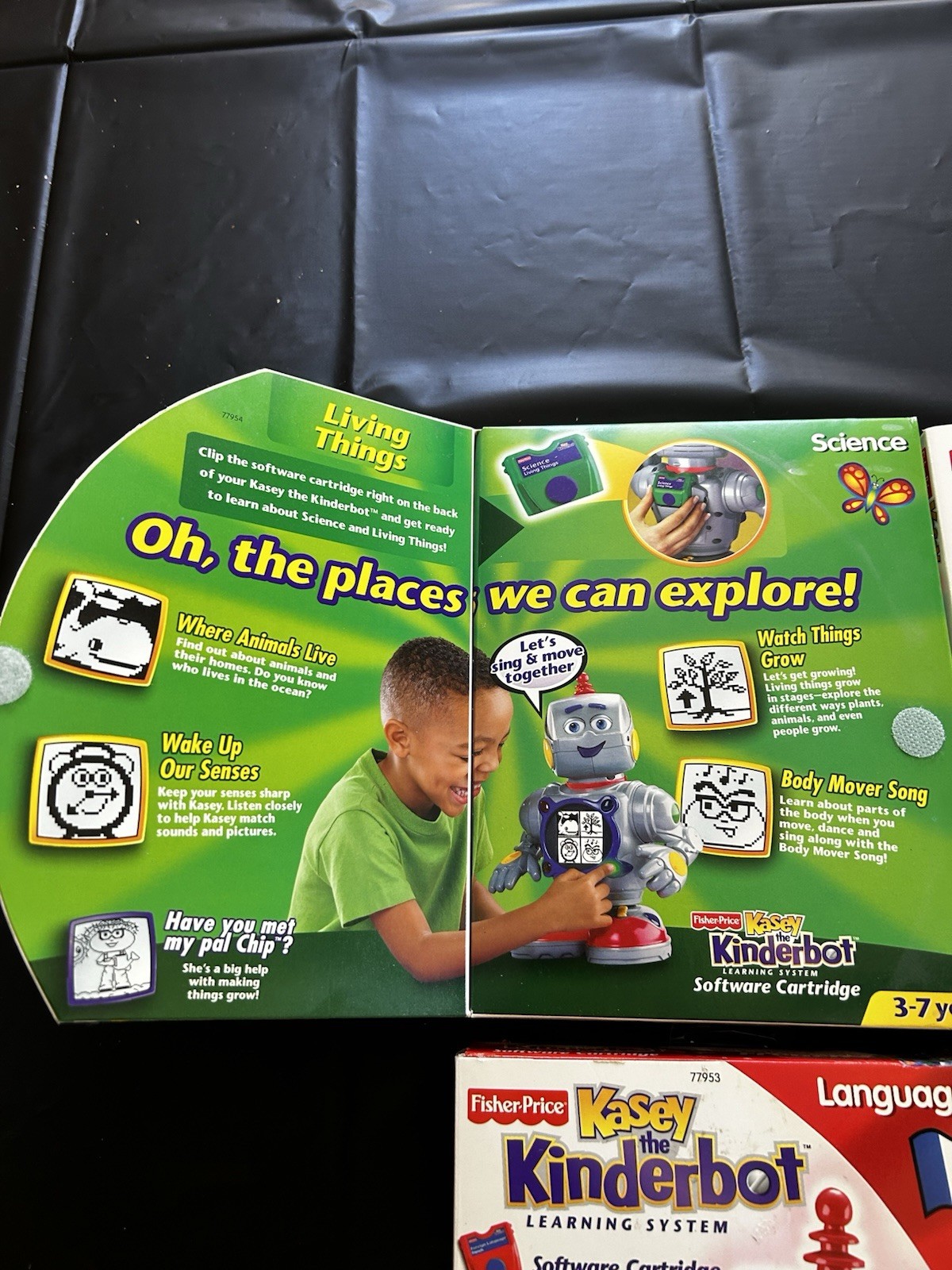 NEW Lot Fisher Price The Kinderbot Kasey Learning Robot Game Cartridges Software