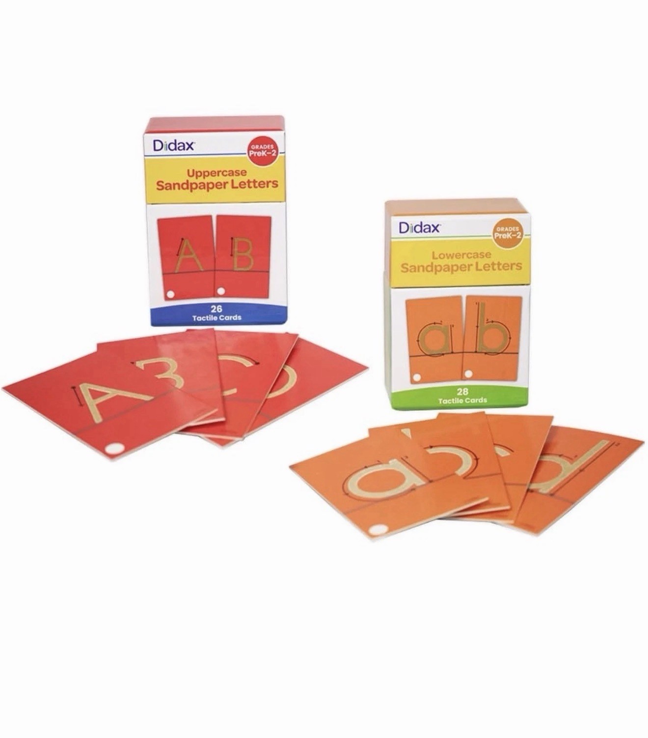 Didax Sandpaper Letter Set – Upper and Lowercase Letters 54 Pieces – SEALED