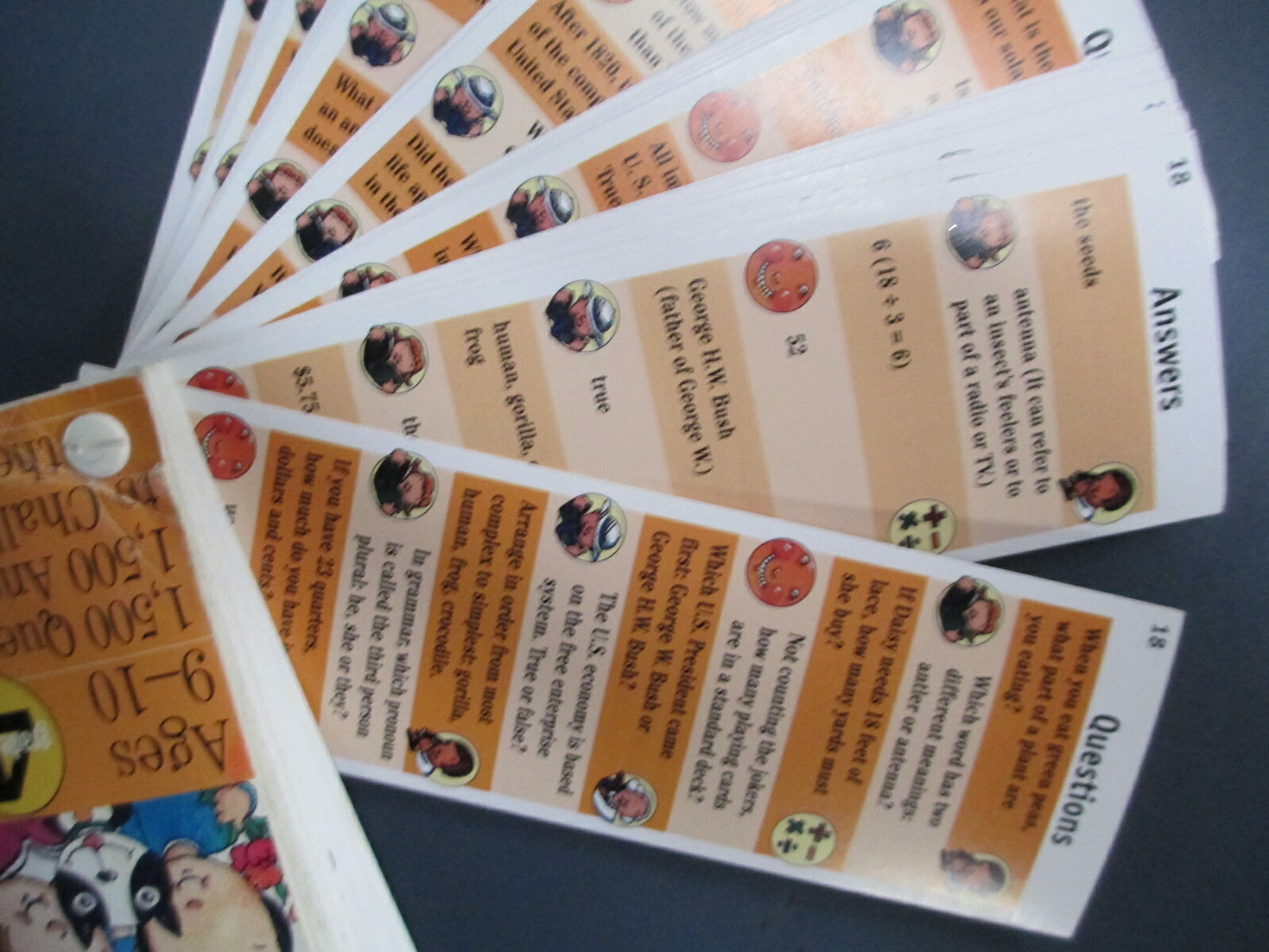 Brain Quest Flashcards Revised 3rd Edition Vintage Deck 1 7 x 2.5 ” Game & Rules