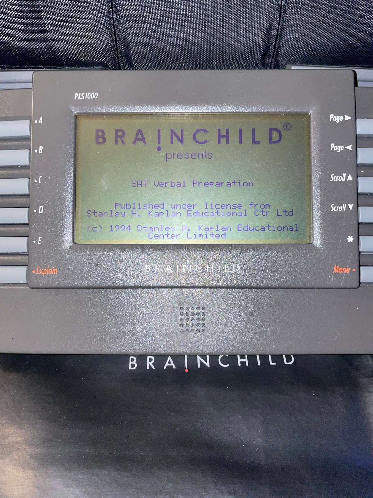 Vintage Brainchild 94A PLS1000 w/ Pouch Carrying Case And Games