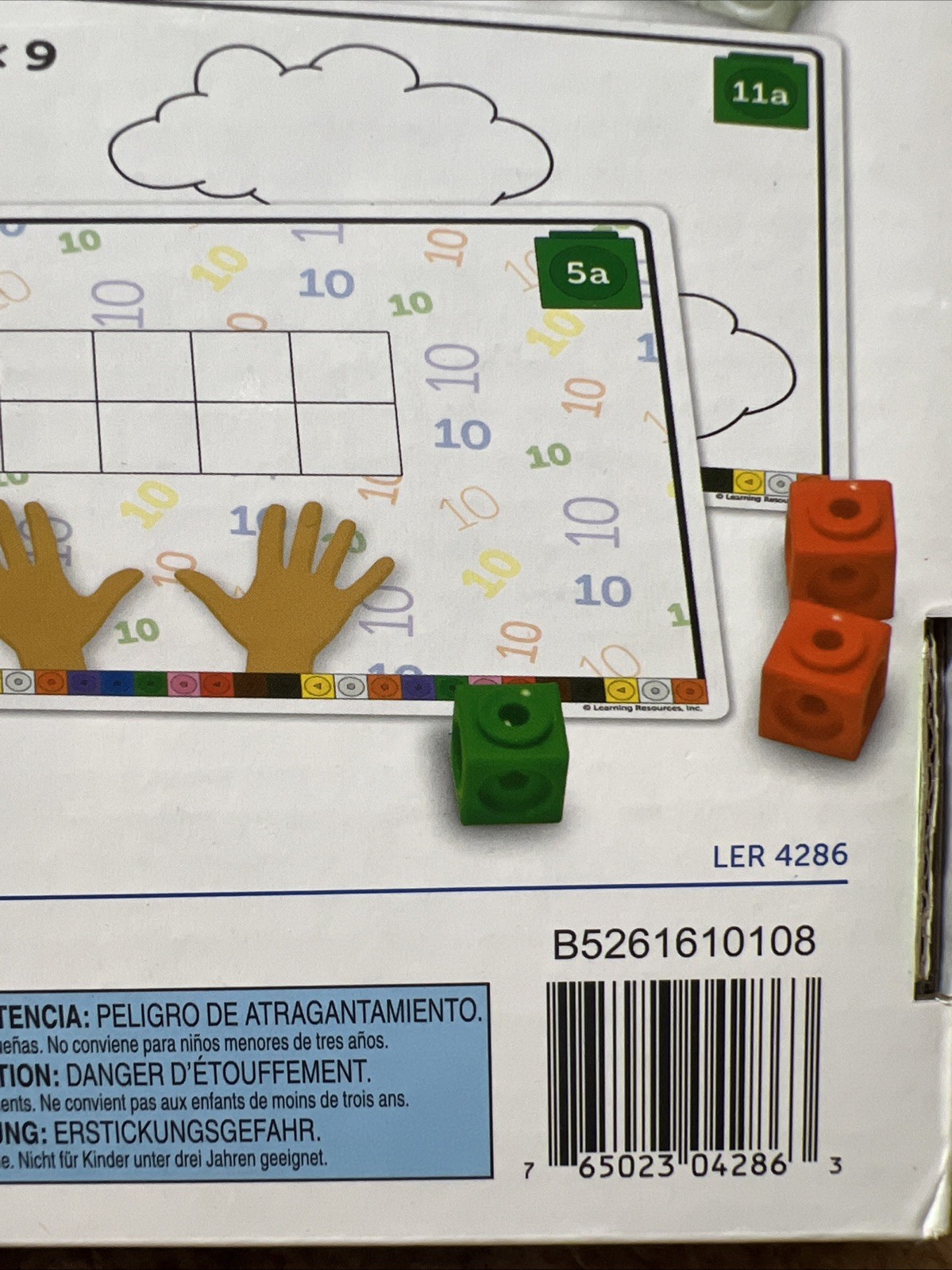 Learning Resources MathLink Cubes 115 pcs STEM Math Activity Set Counting 4+