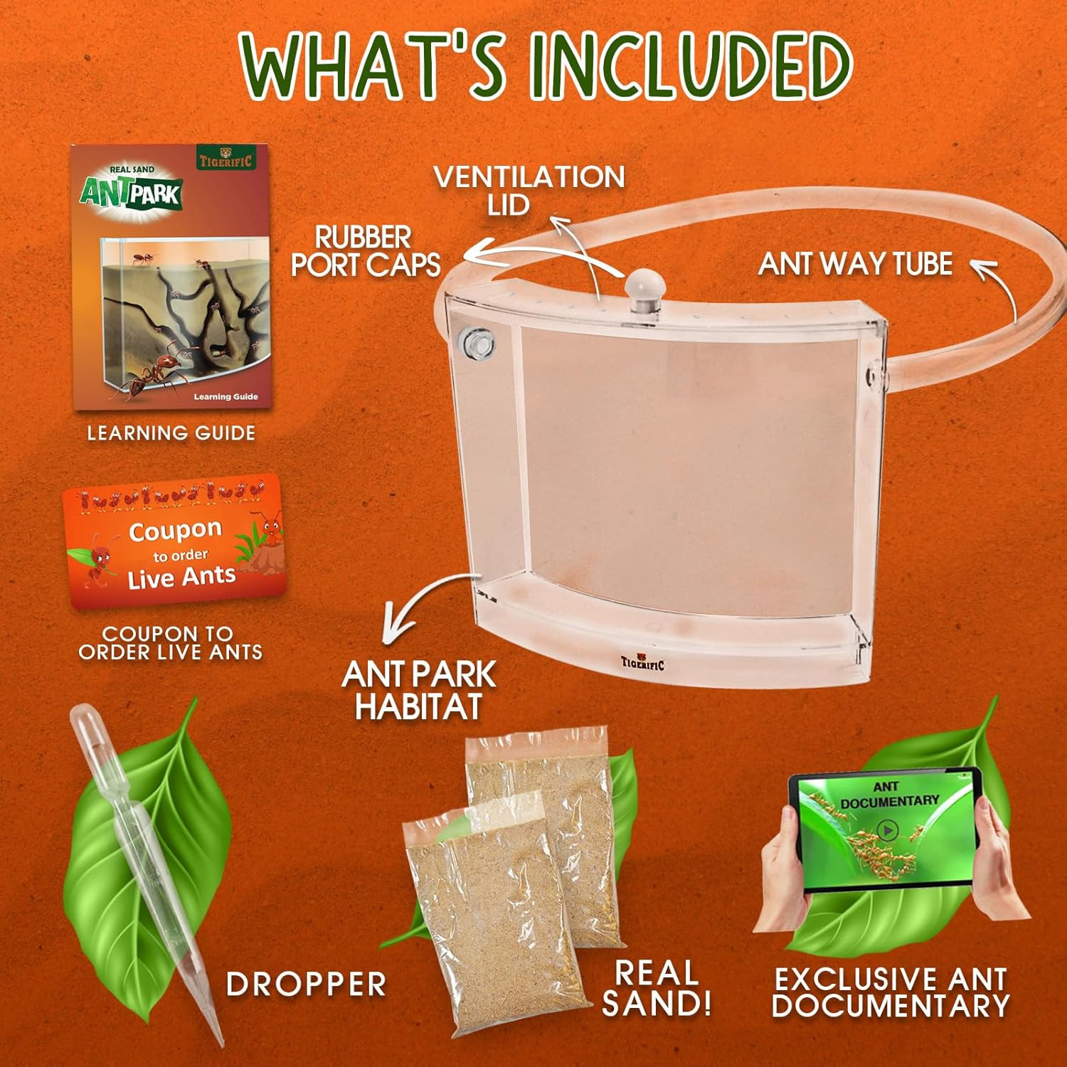 Ant Farm for Live Ants – Real Sand Ant Colony Kit for Kids -Fun Science Habitat