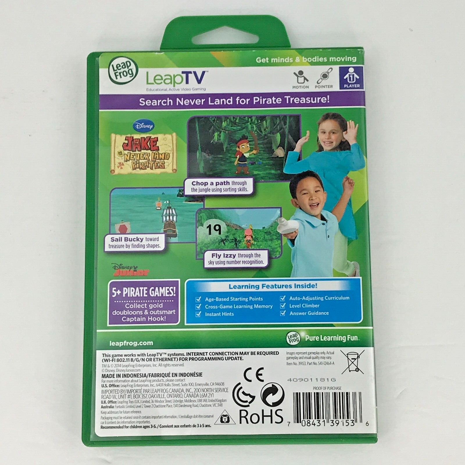 LeapFrog LeapTV Jake and the Never Land Pirates 3-5 Years Math Educational Game