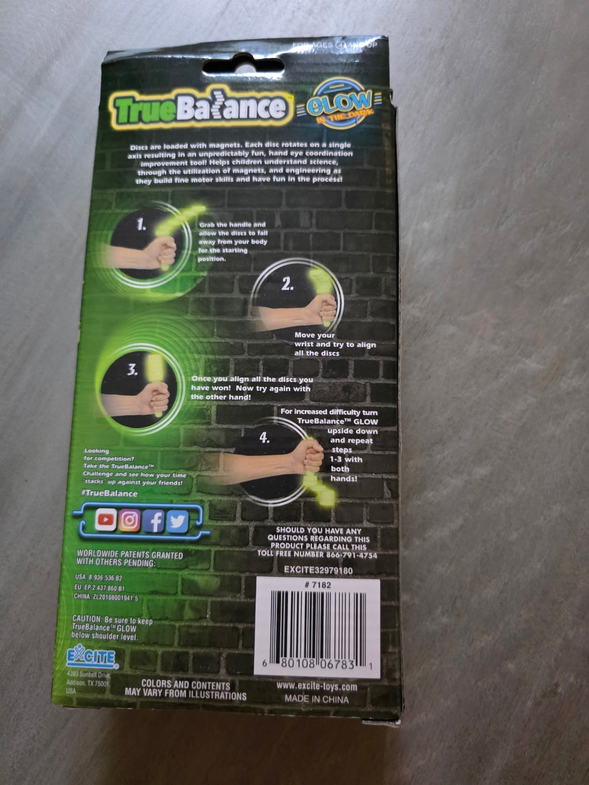 Excite Glow in the Dark Tactile Sensory Toy for Ages 4 and Up Coordination Game