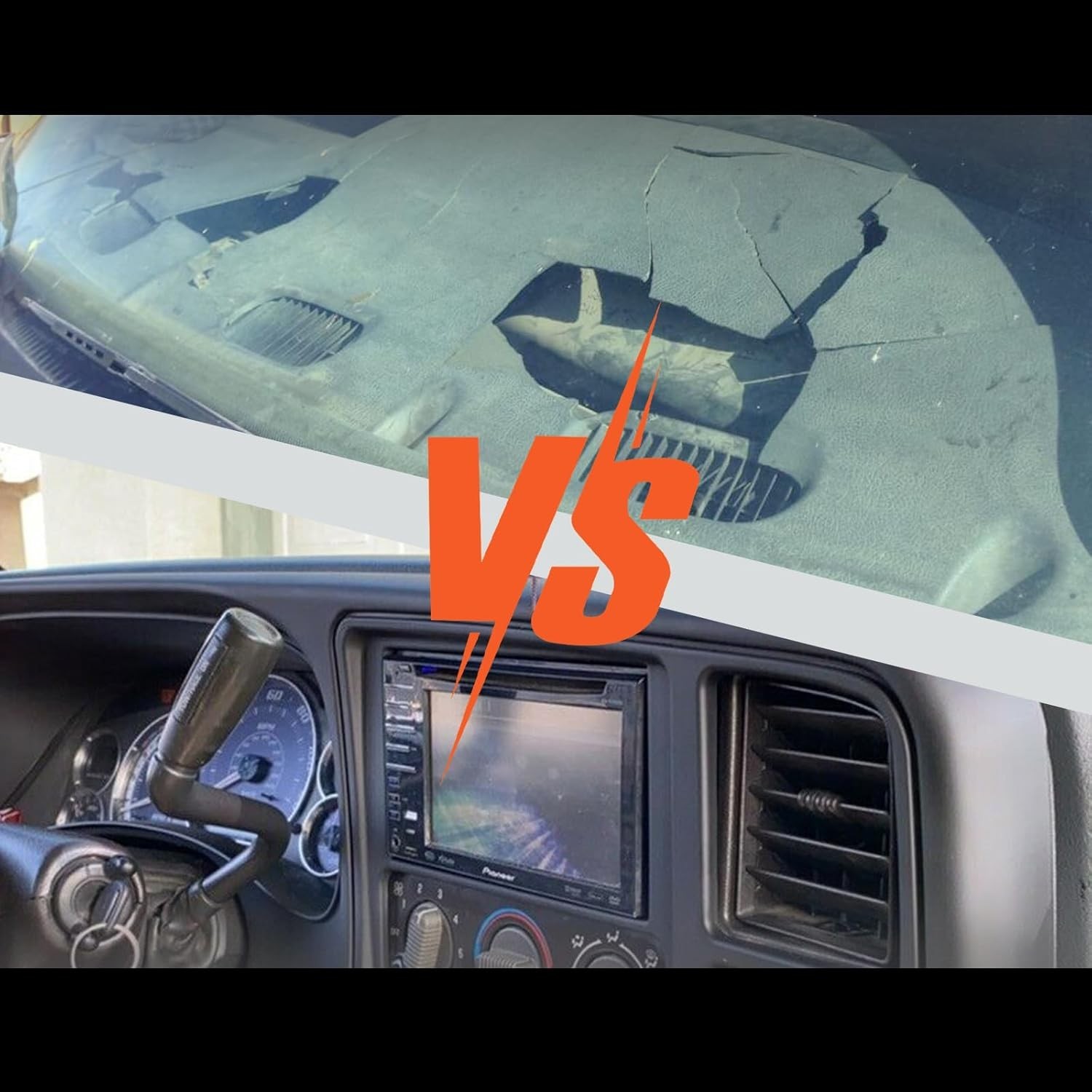 Kojem Double DIN Dash Cover Kit Compatible With 1999-2002 Chevy Silverado Avalan