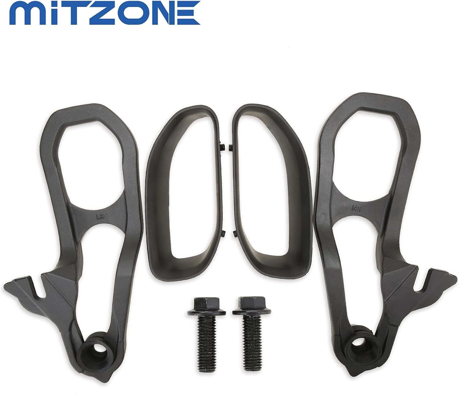 Black MITZONE Front Tow Hooks Right & Left with Bushing Compatible with 2019