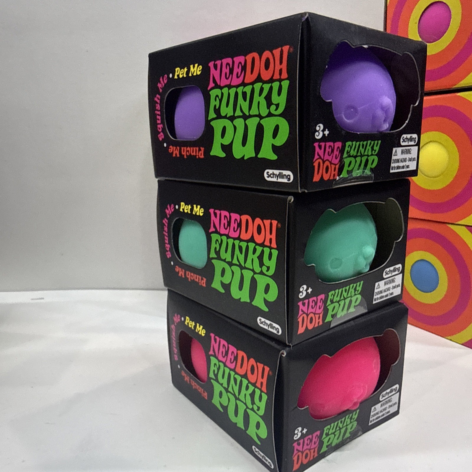 Nee Doh Lot of 6 funky 1 Nice Ice Baby 3 Color Change – New – 100% Authentic!!!