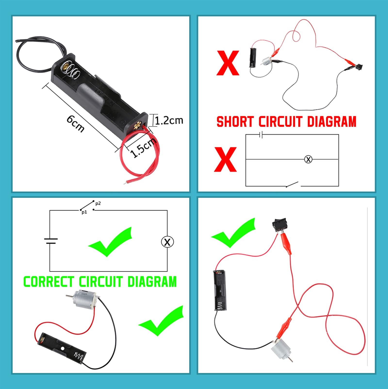 Sntieecr Electric Circuit Motor Kit for Kids 8-12, Electric Motor Kit with Box f