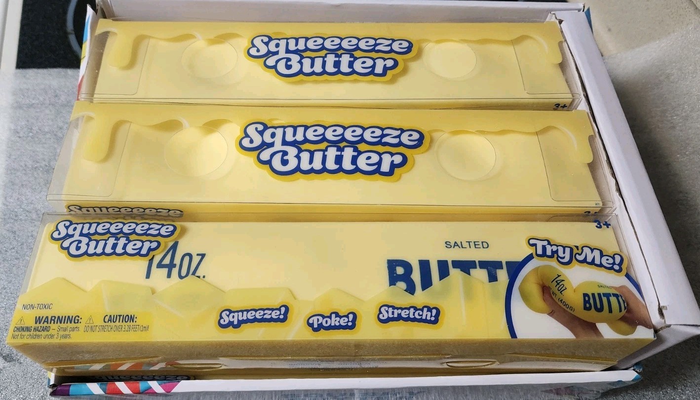 Butter Squishy Sunny Days Salted Butter Squeezy Jumbo 14oz Toy NEW 💥🧈🧈💥