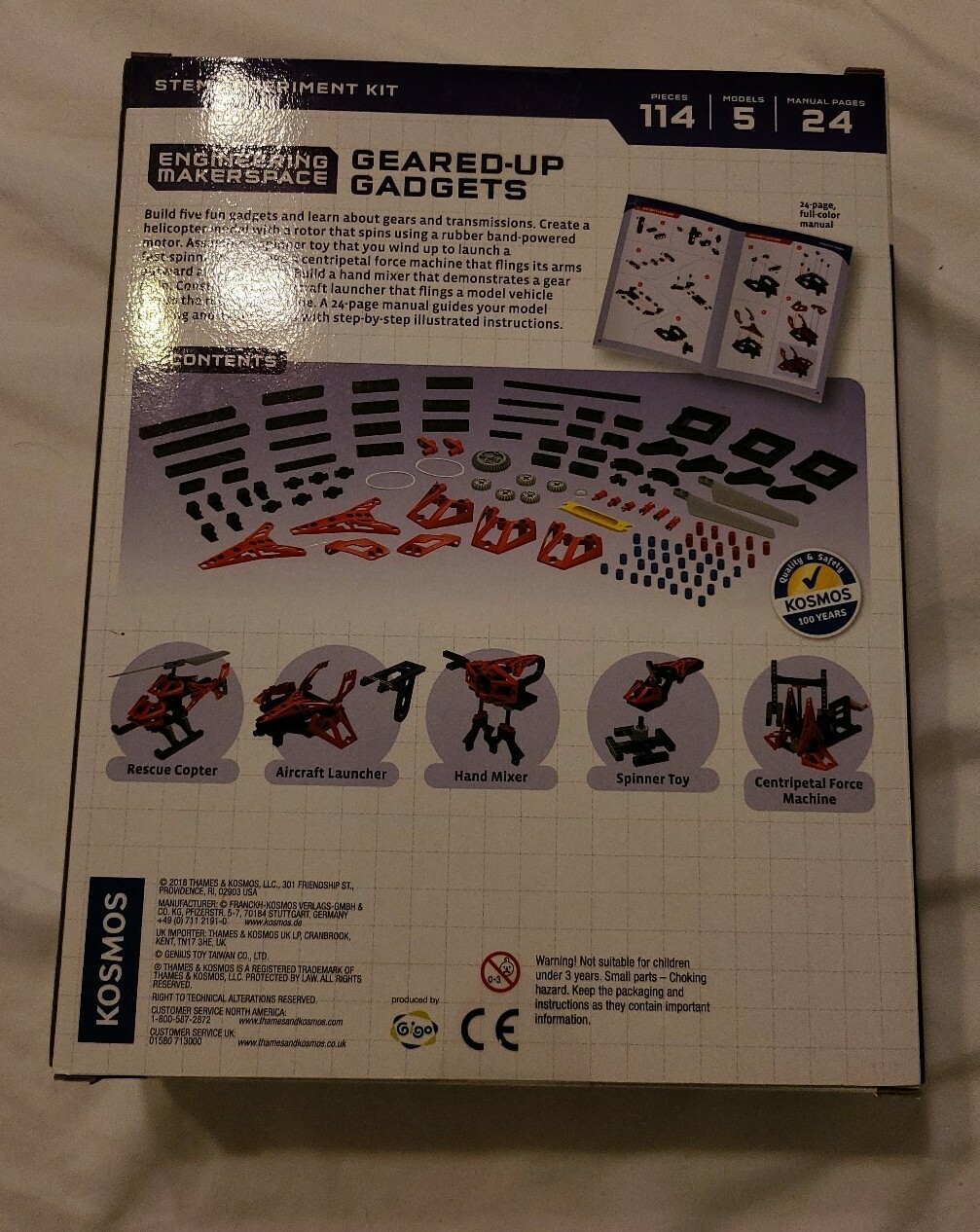 Thames & Kosmos Engineering Makerspace Geared-Up Gadgets Science Experiment Kit