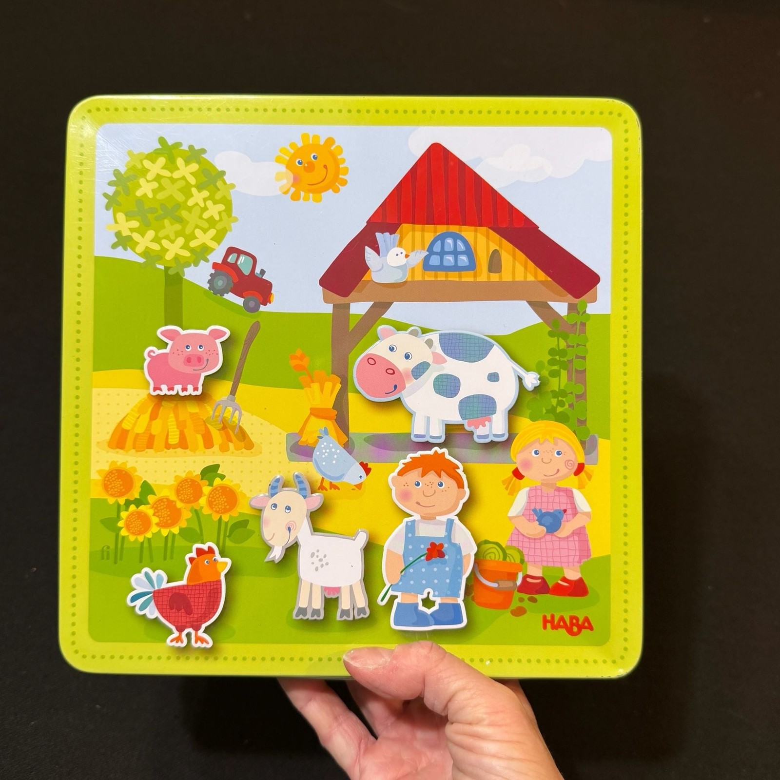 2 HABA Magnetic Games Dress-up Doll Lilli and Peter & Pauline’s Farm Travel Tins