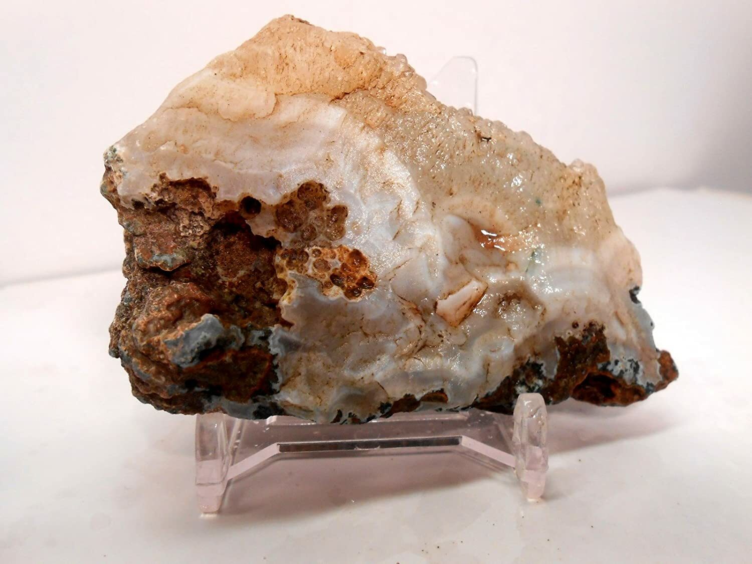 Rockhound’s First Choice Rock Tumbler New Mexico Blue Luna Agate Rough 8oz.