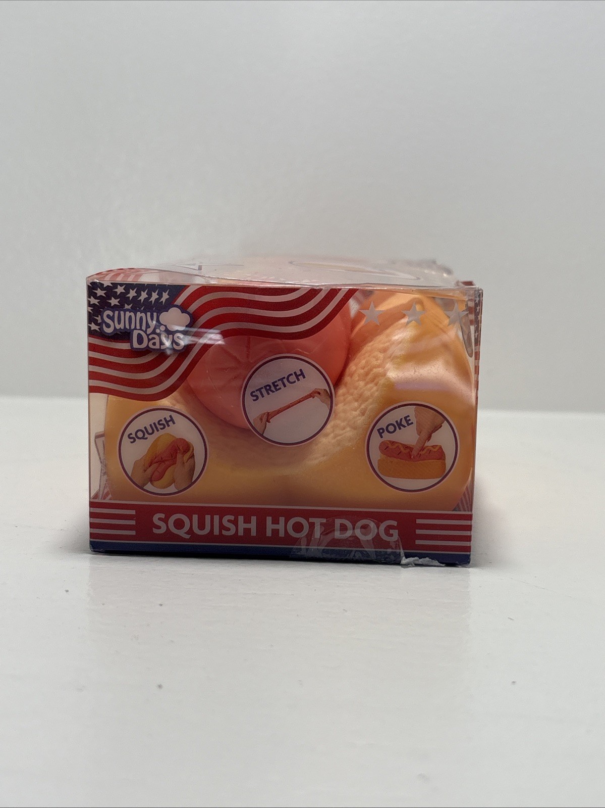 TOYMENDOUS SUNNY DAYS SQUISH HOT DOG Viral Summer Squishy Toy 2026 4th Of July