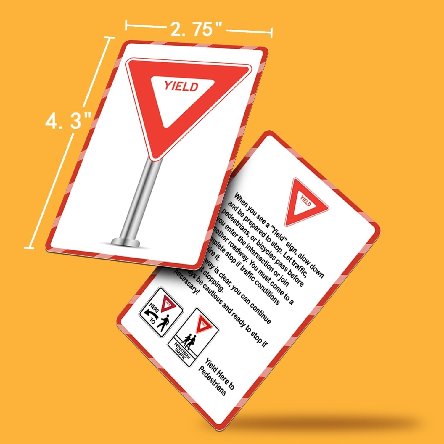 Portable 100 Road Sign Flash Cards and Cheat Sheet – Drive Safely & Effectively