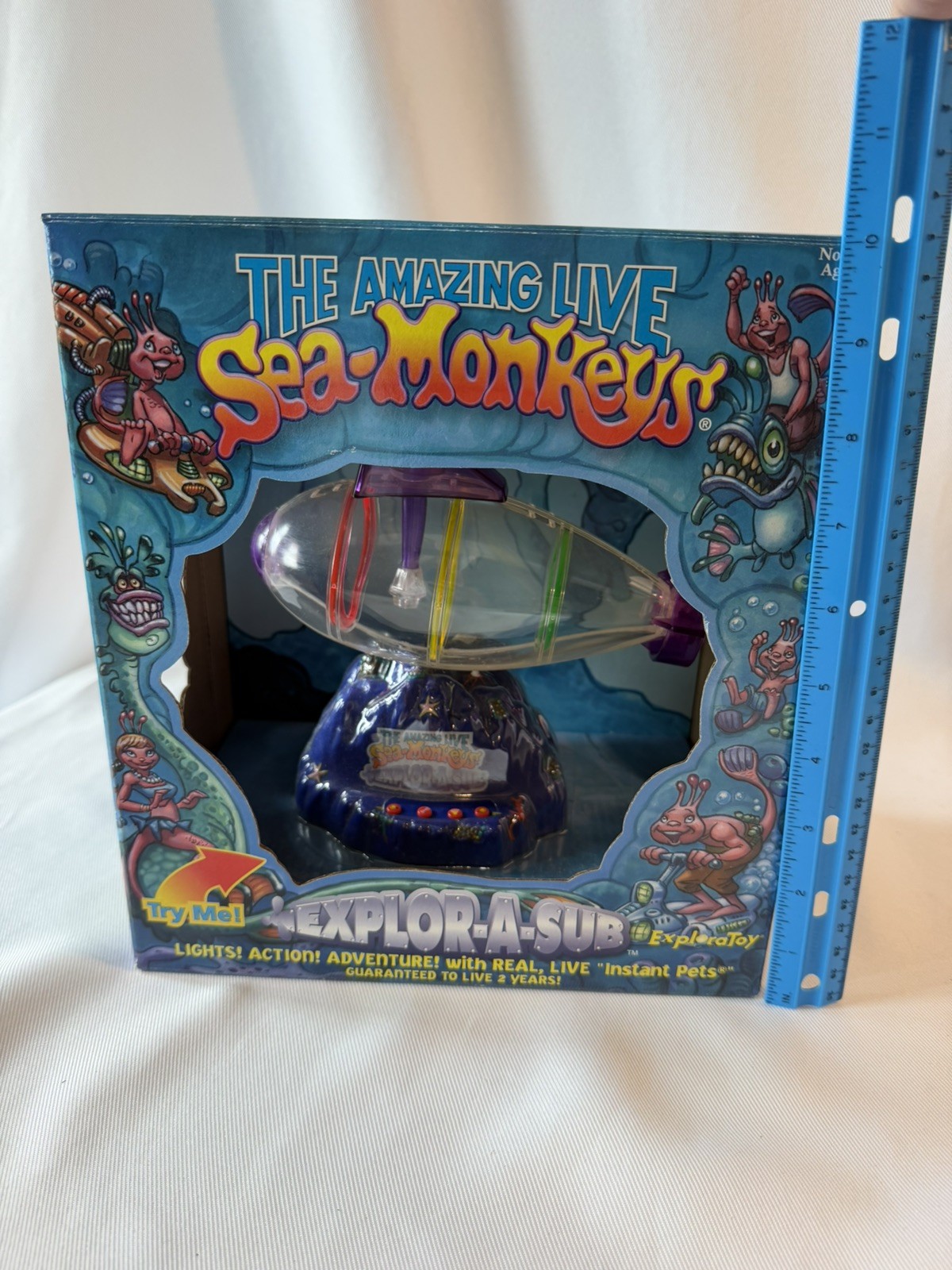 Vintage The Amazing Live Sea Monkeys EXPLOR-A-SUB Kit 2001 Exploratoy NOS RARE