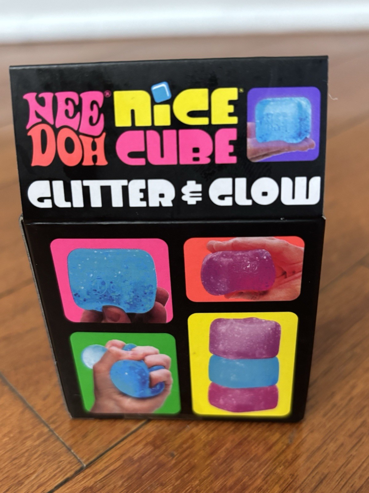 PURPLE NeeDoh Nice Cube Glitter & Glow, Nee Doh Squishy, Glowing Ice Cube Viral