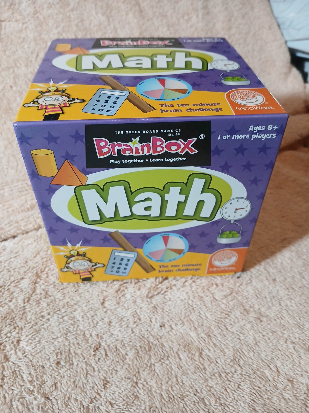 Mindware Brain Box Math Ten minute brain challenge age 8+ NEW Open Box Complete