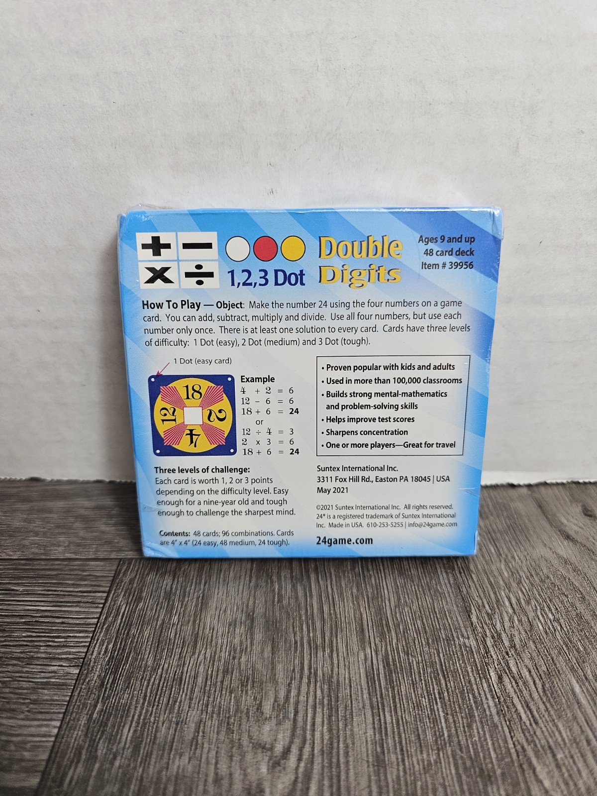 NEW 24 Game Cards Original Double Digits Ages 9+ Math Game
