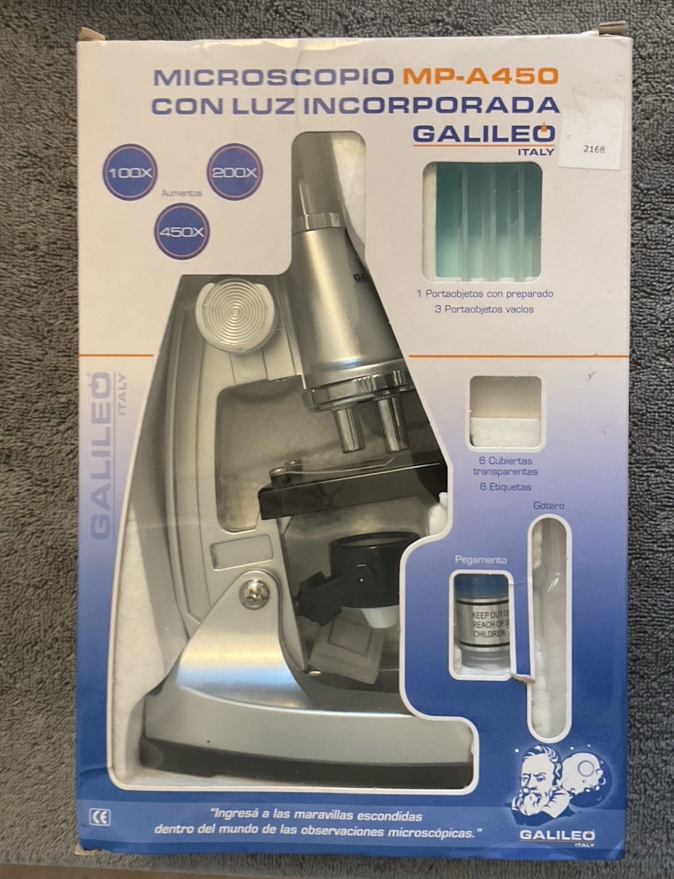 Galileo Microscope Kit – Beginner, Made In Italy