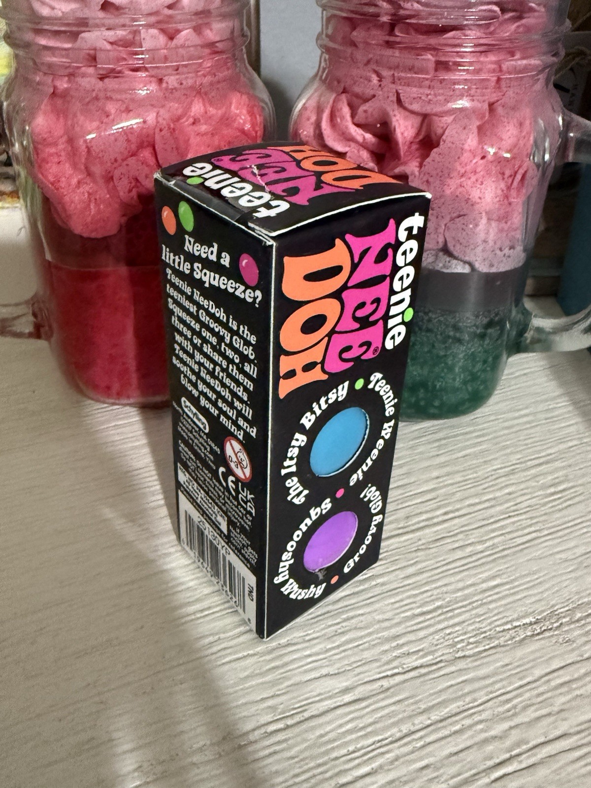 NEW Teenie Nee Doh 3 Pack Squishy Stress Toy Groovy Glob Pink Blue Purple