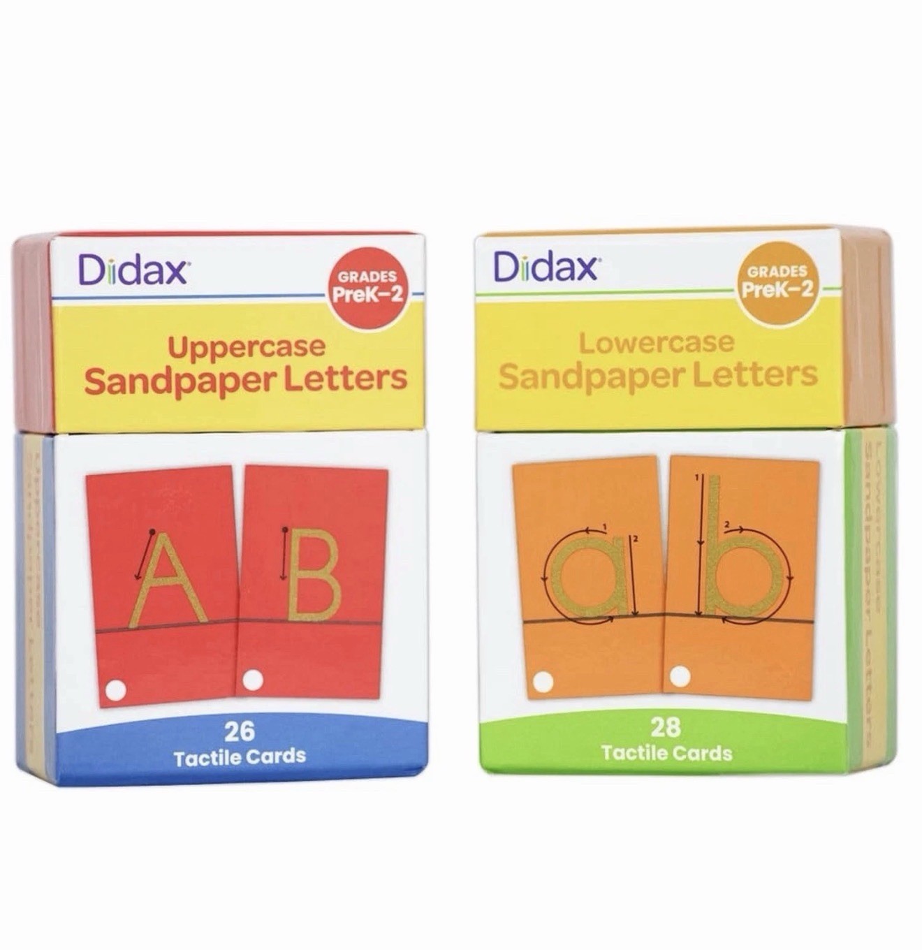Didax Sandpaper Letter Set – Upper and Lowercase Letters 54 Pieces – SEALED
