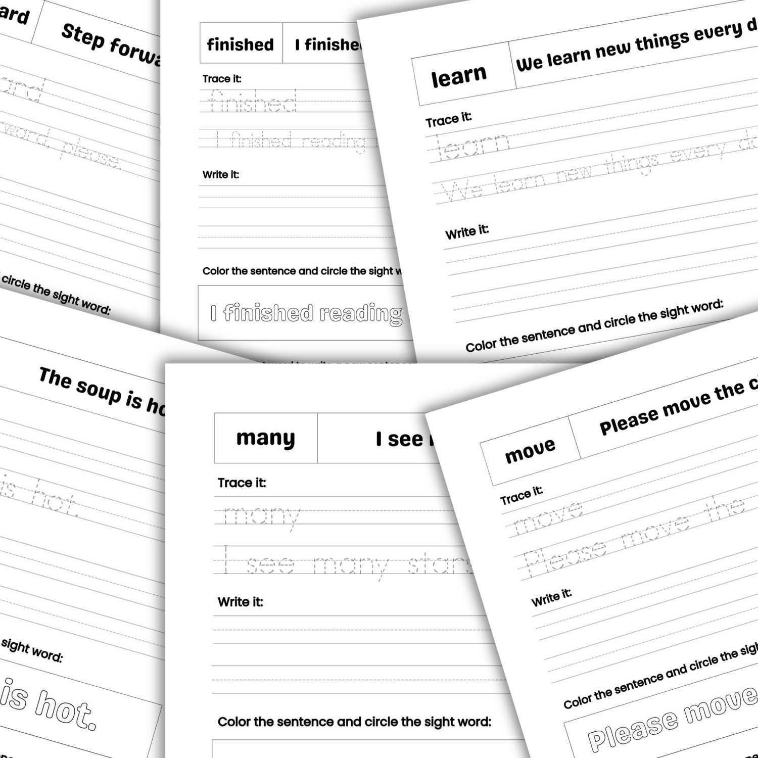 100 Advanced Sight Words Worksheets for Kids Ages 6–9 | Printable