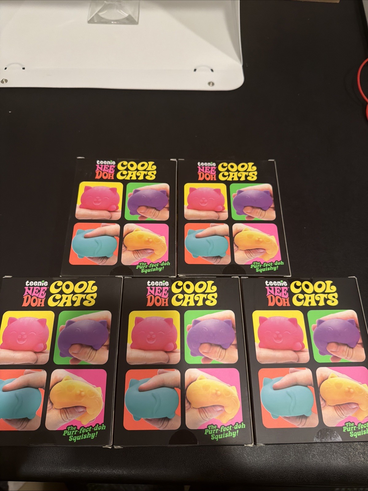 (LOT OF 5) Teenie NeeDoh Cool Cats 4 Pack, Four Schylling Nee Doh Mini Cats USA