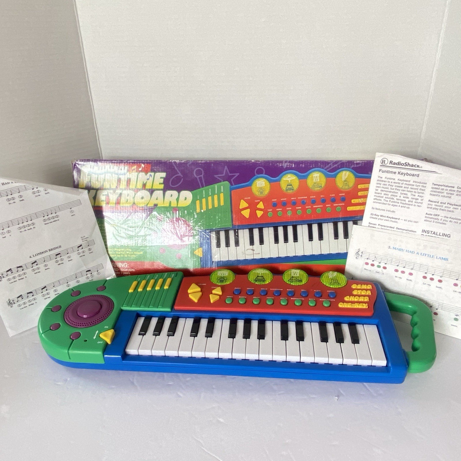 Vintage Radio Shack Electronic Keyboard Tandy 90s Nostalgia Box Manual 1998 Rare