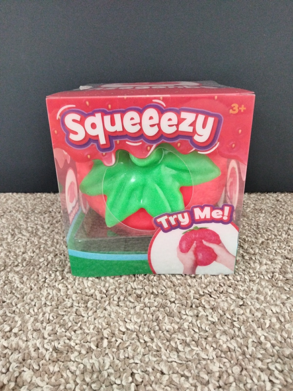 Sunny Days Jumbo Squeezy Strawberry Squishy Toy Stress Relief Sensory Fun