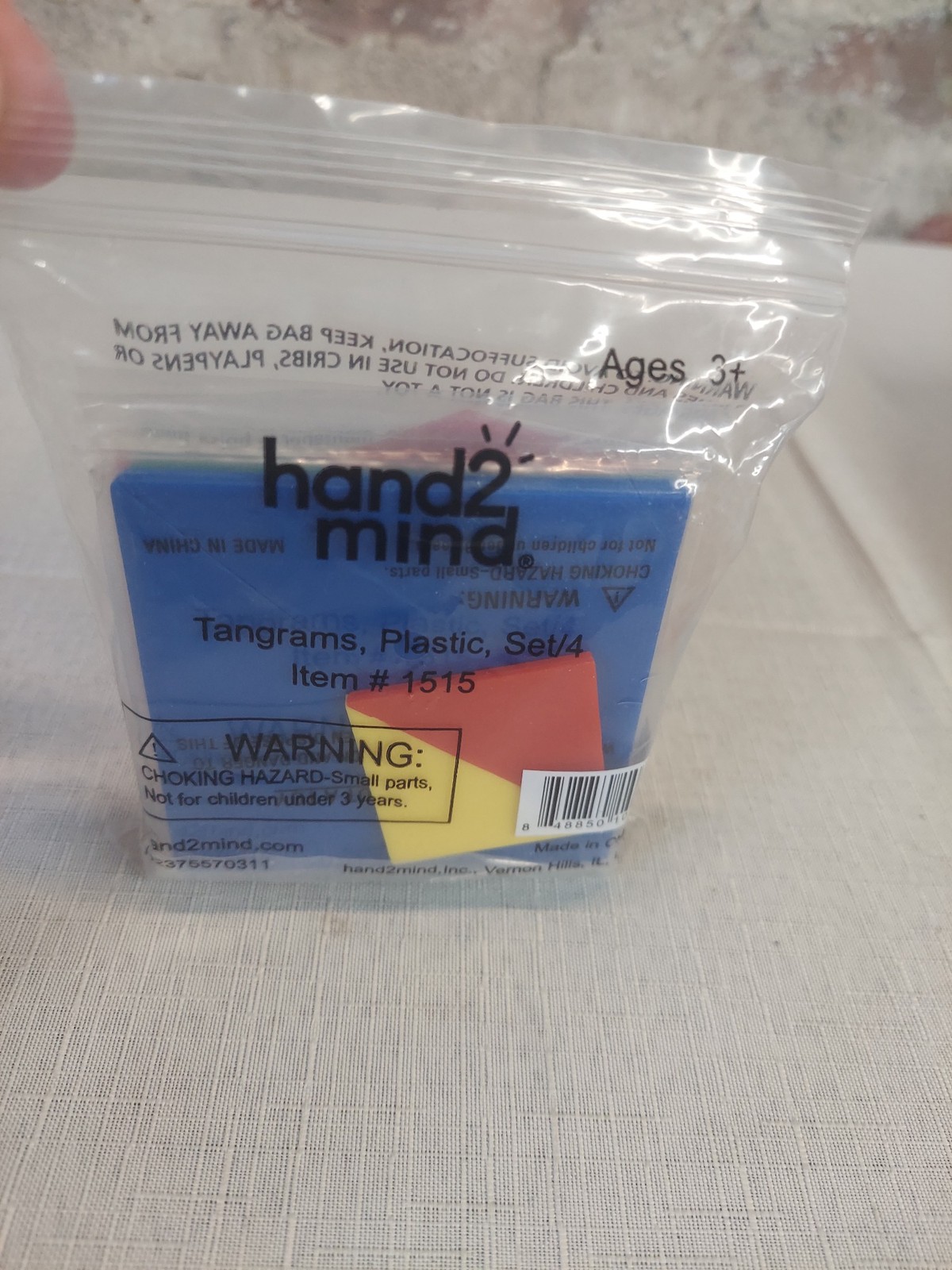 hand2mind Tangrams Plastic Set 4 Educational Puzzle Game Math Item 1515