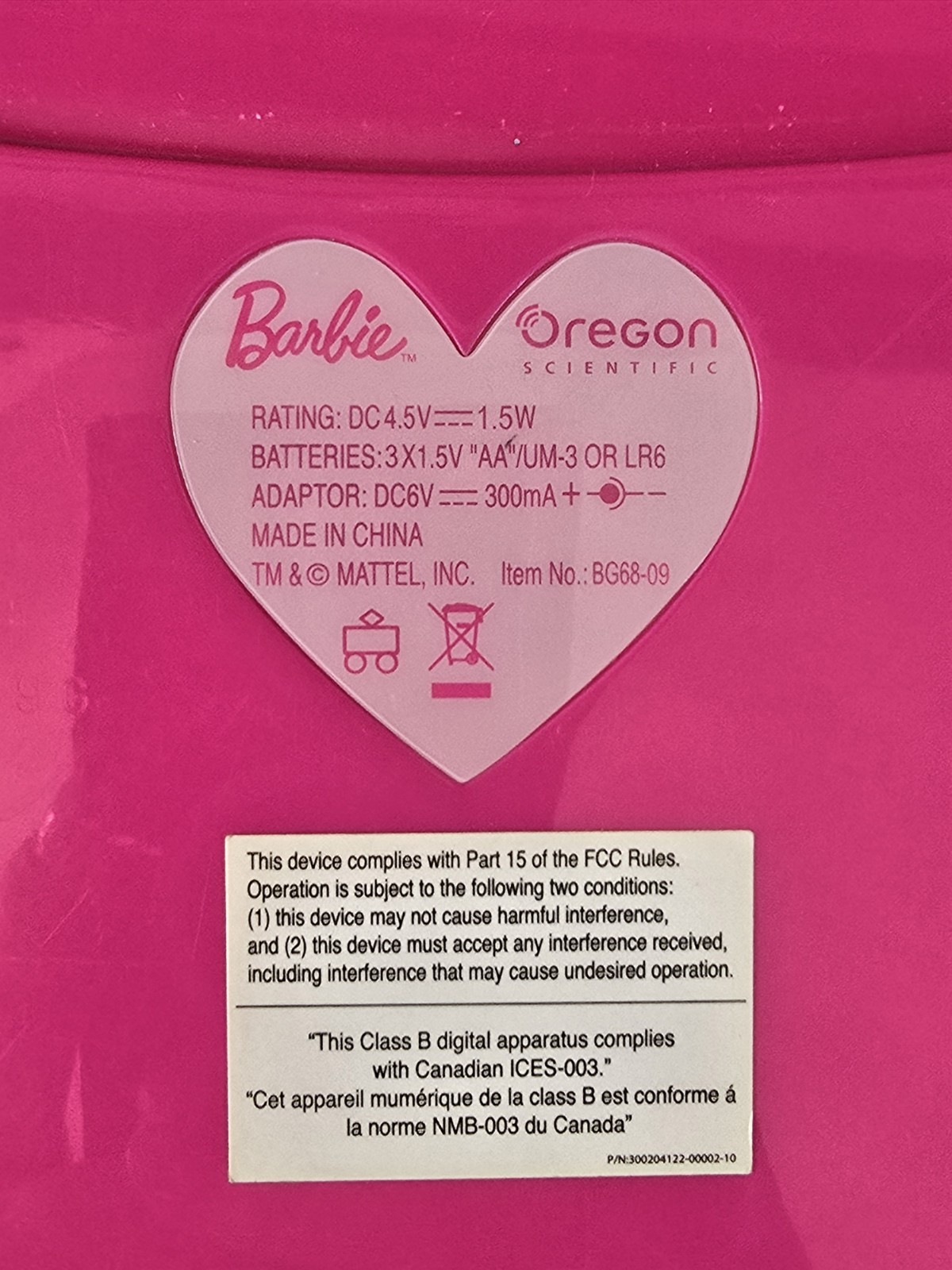 Oregon Scientific BARBIE B-Smart Learning Laptop 80 Activities/ 2 Power Supplies
