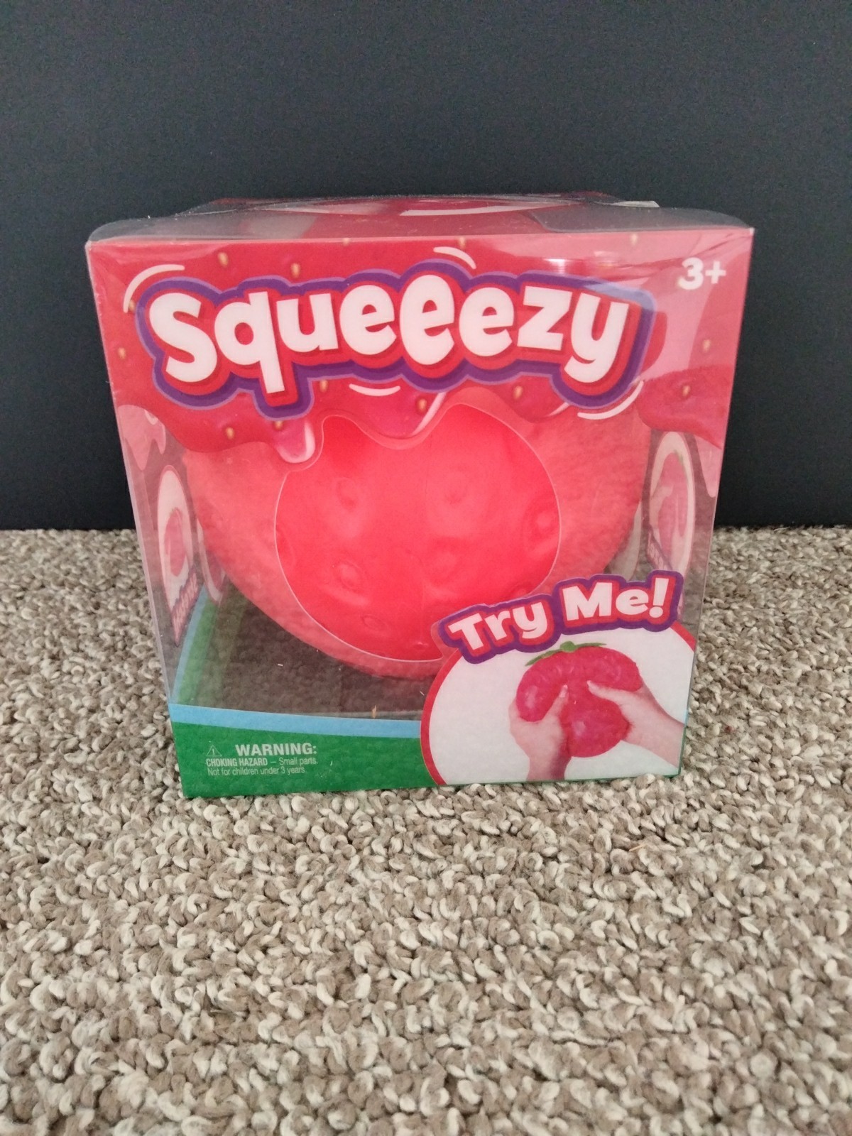 Sunny Days Jumbo Squeezy Strawberry Squishy Toy Stress Relief Sensory Fun
