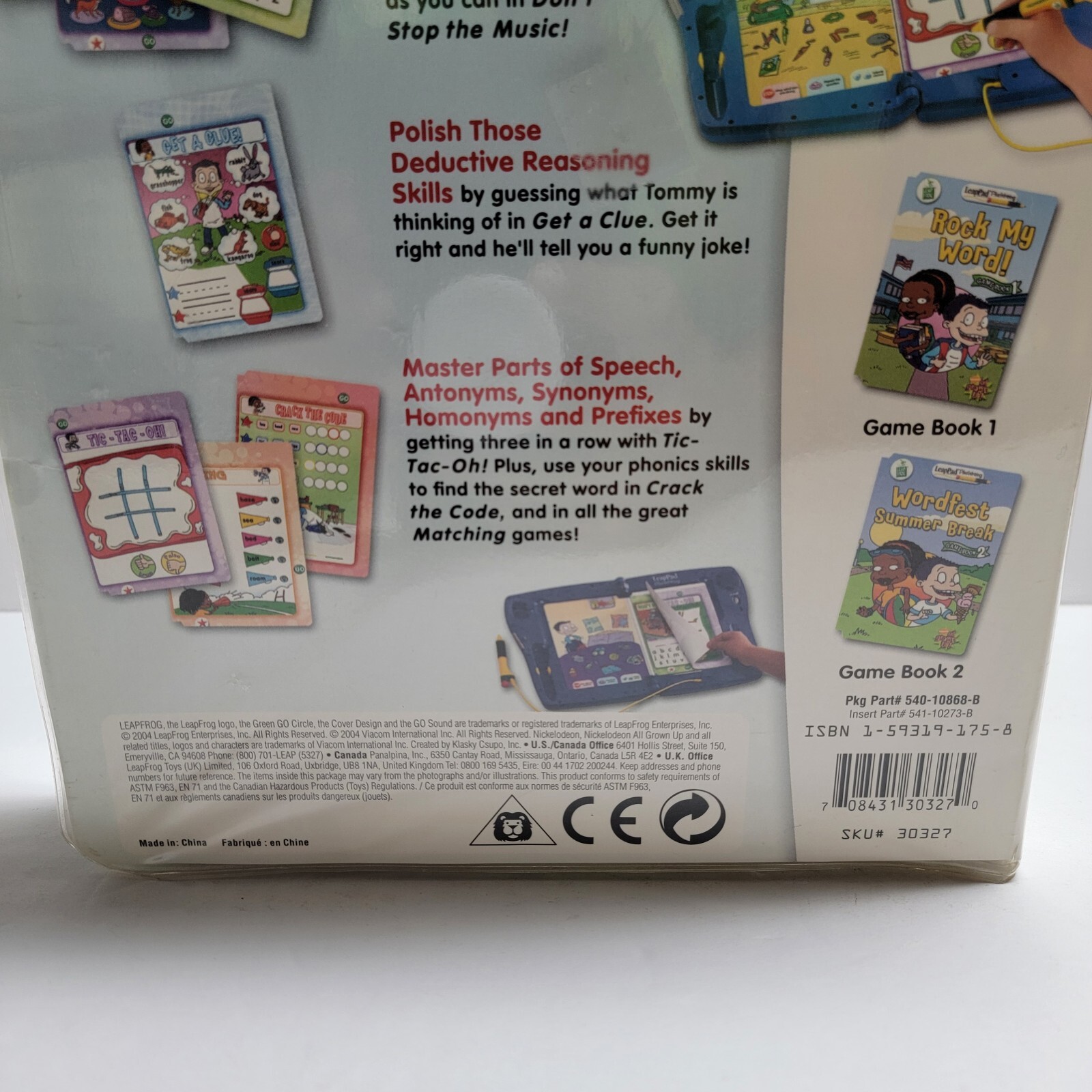 LeapFrog “Nick all Grown-Up” Interative Book and Cartridge -LeapPad Plus Writing