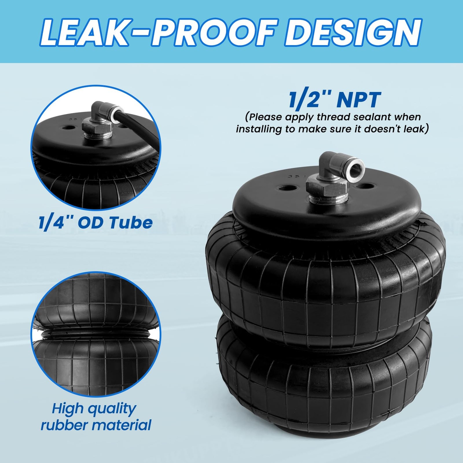 2PC Air Bag Suspension Kit for 1999-2004 Ford F-250 3/4 ton 8 Lugs 5000lbs
