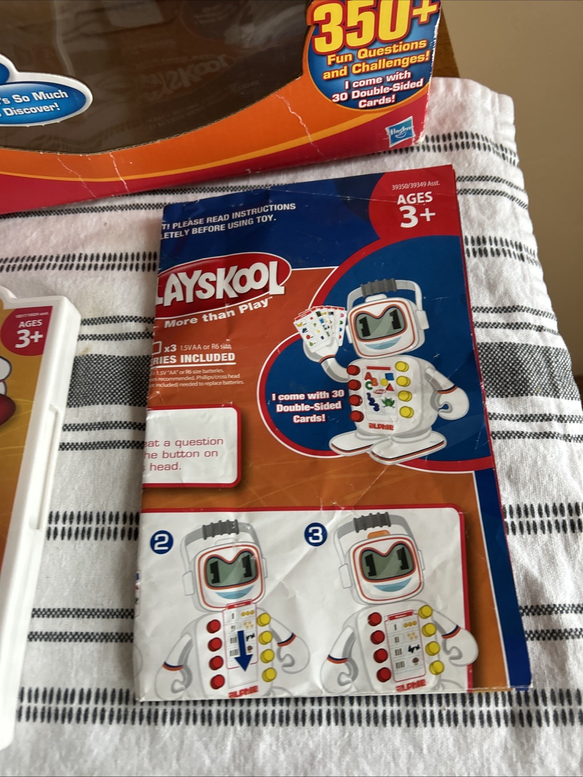Playskool Alphie Interactive Learning Talking Robot With Over 40 Cards Works