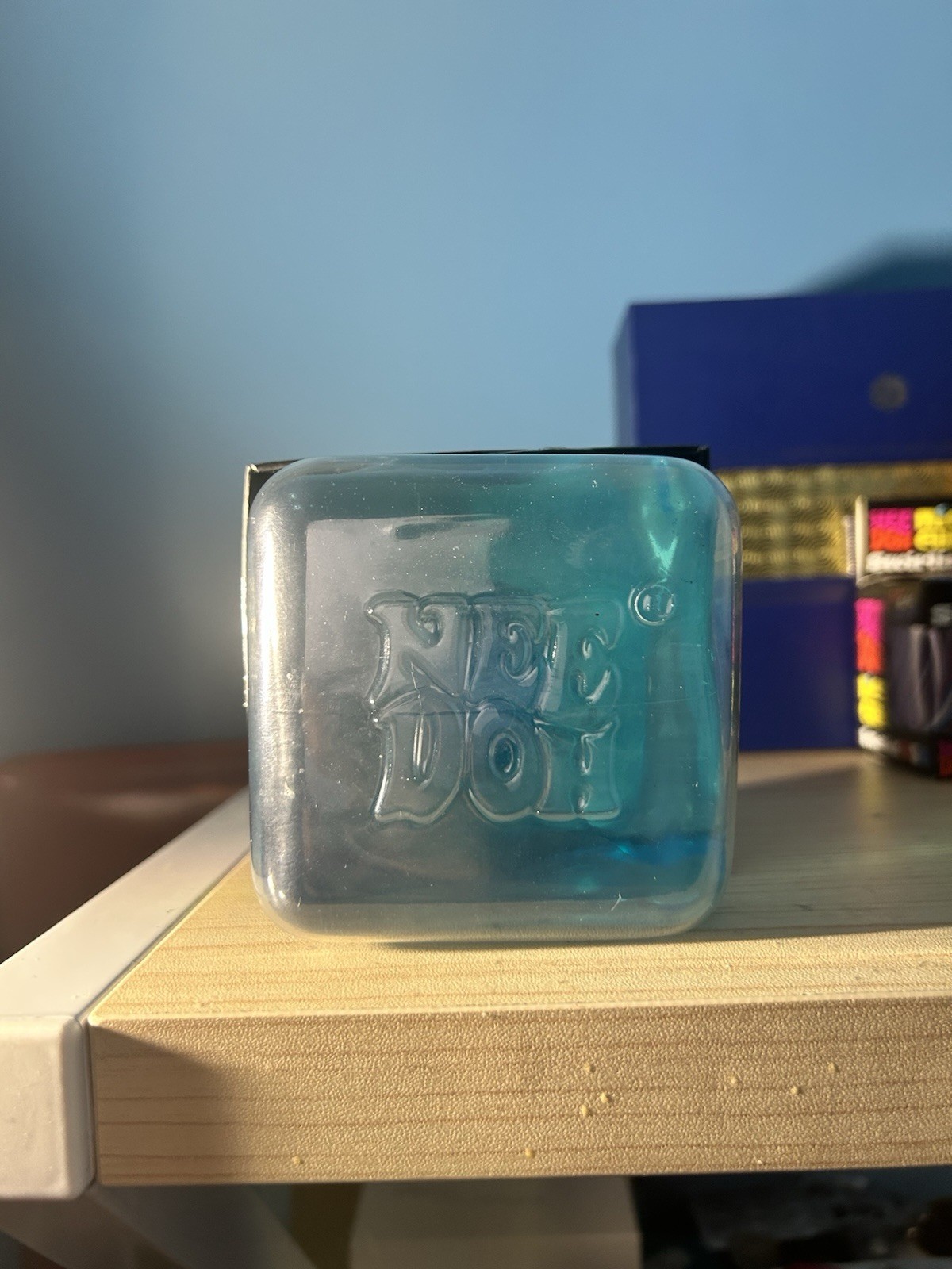 NeeDoh Nice Berg Blue XL Giant Nee Doh Nice berg Solid Squish Cube