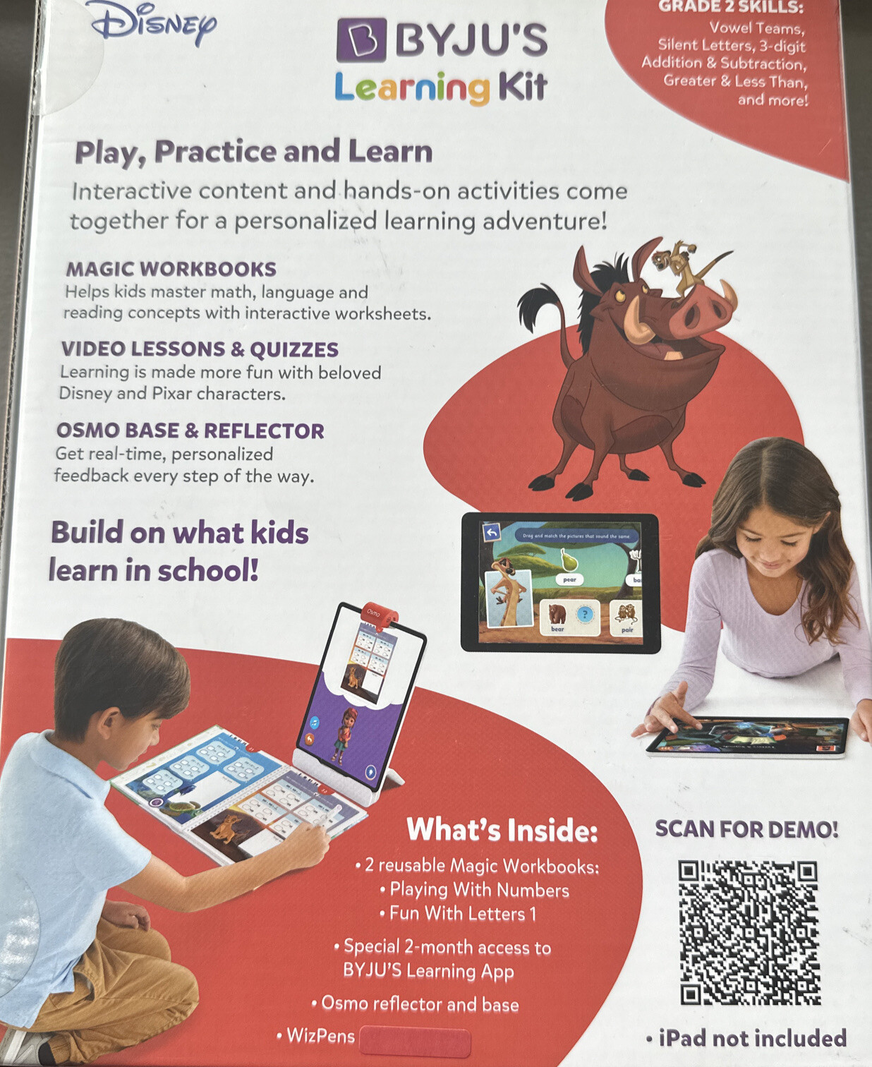 New Disney BYJU’S Learning Kit: Grade 2 Introductory Edition Math Grammar NIB