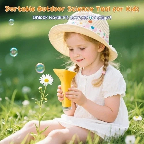 Digital Microscope for Kids, 1000X HD Handheld Science Toy, Ages 4-12