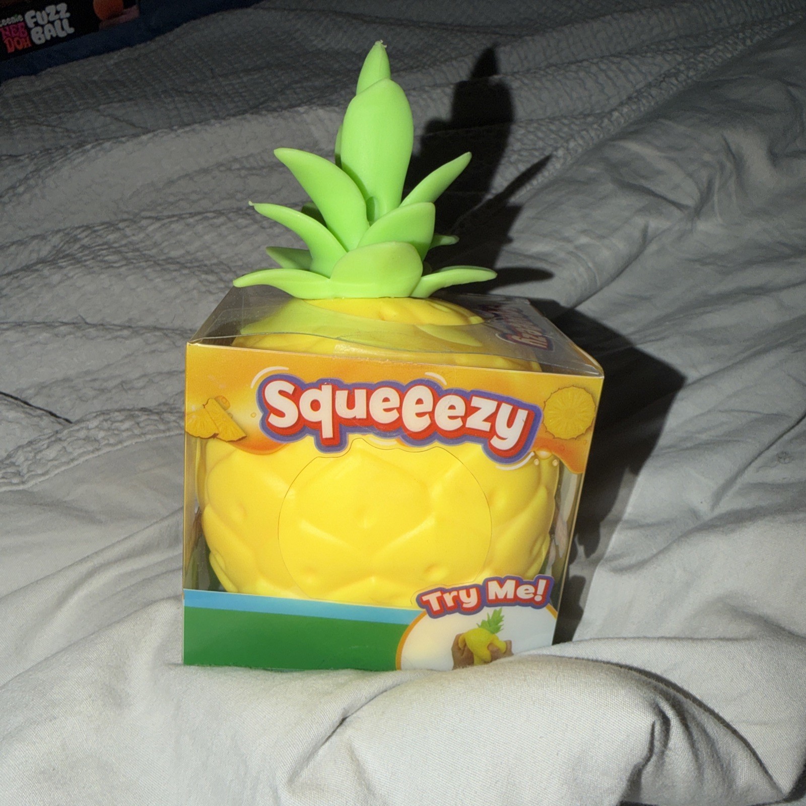 Squeezy Tactile Squeeze Toy Yellow Pineapple Ages 3+ Years squishy