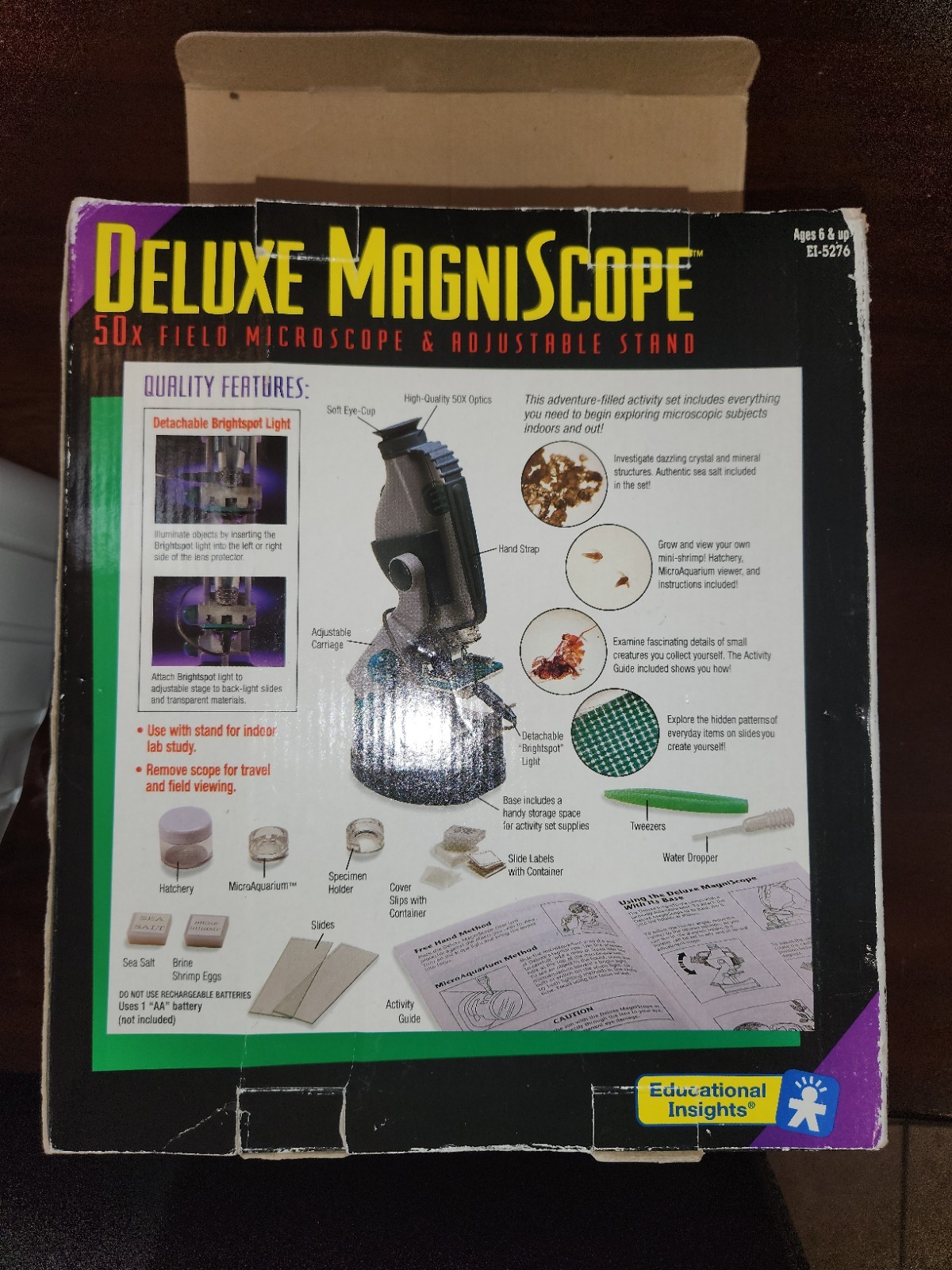 Kids Microscope- Educational Insights -Ages 6+ Geo Safari Deluxe Magniscope