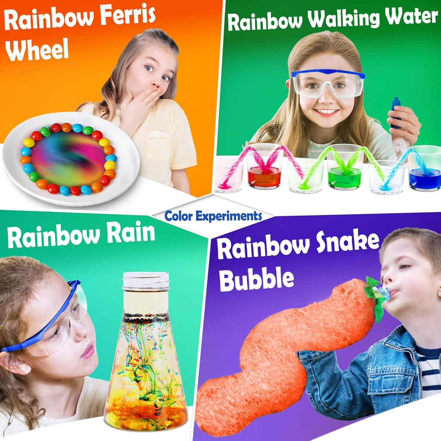 60+ Science Experiments Kits for Kids, Boys Girls Toys Gifts, Science Lab S.T…
