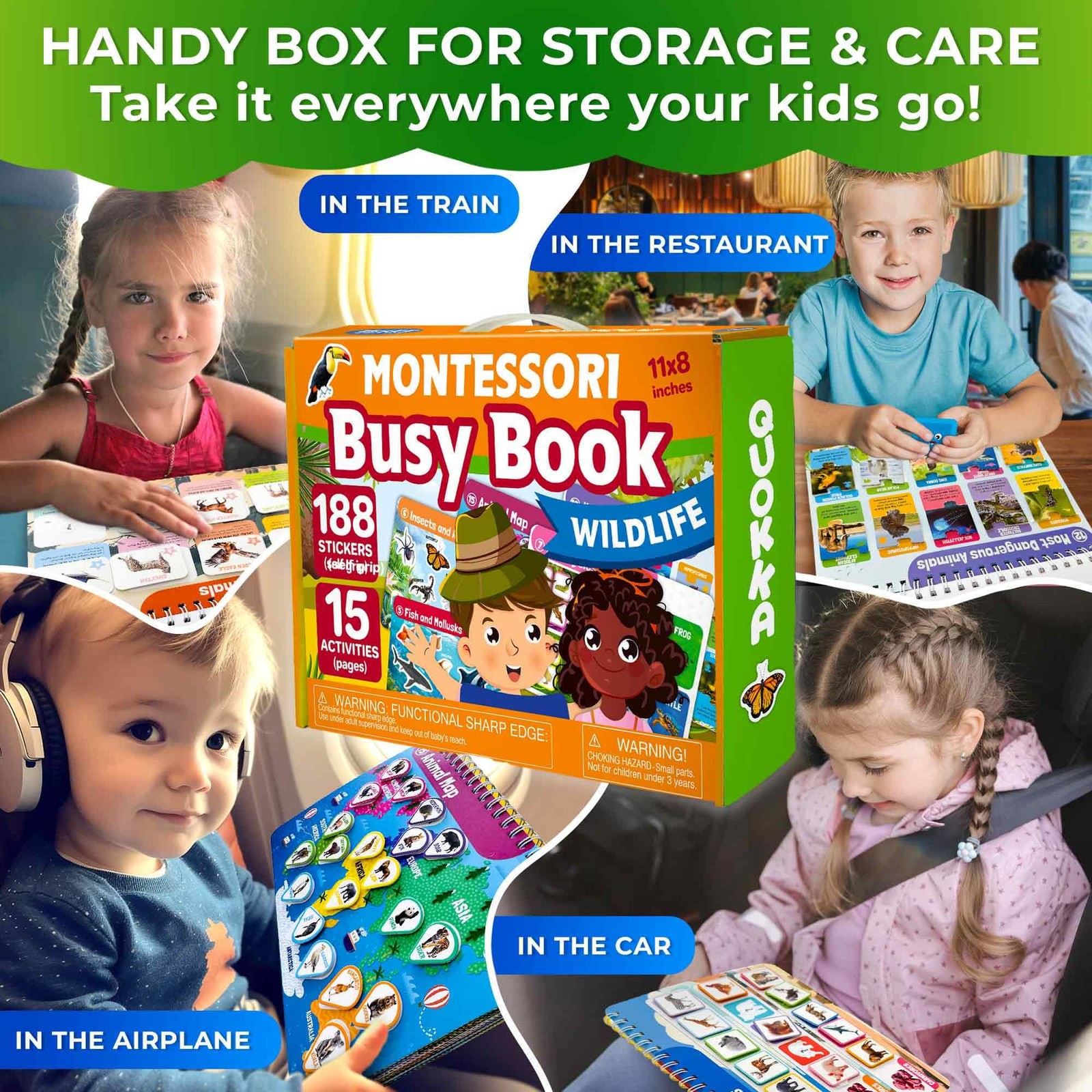 Montessori Busy Book for Ages 4-8 – Pre K Learning Activities for Homeschooli…